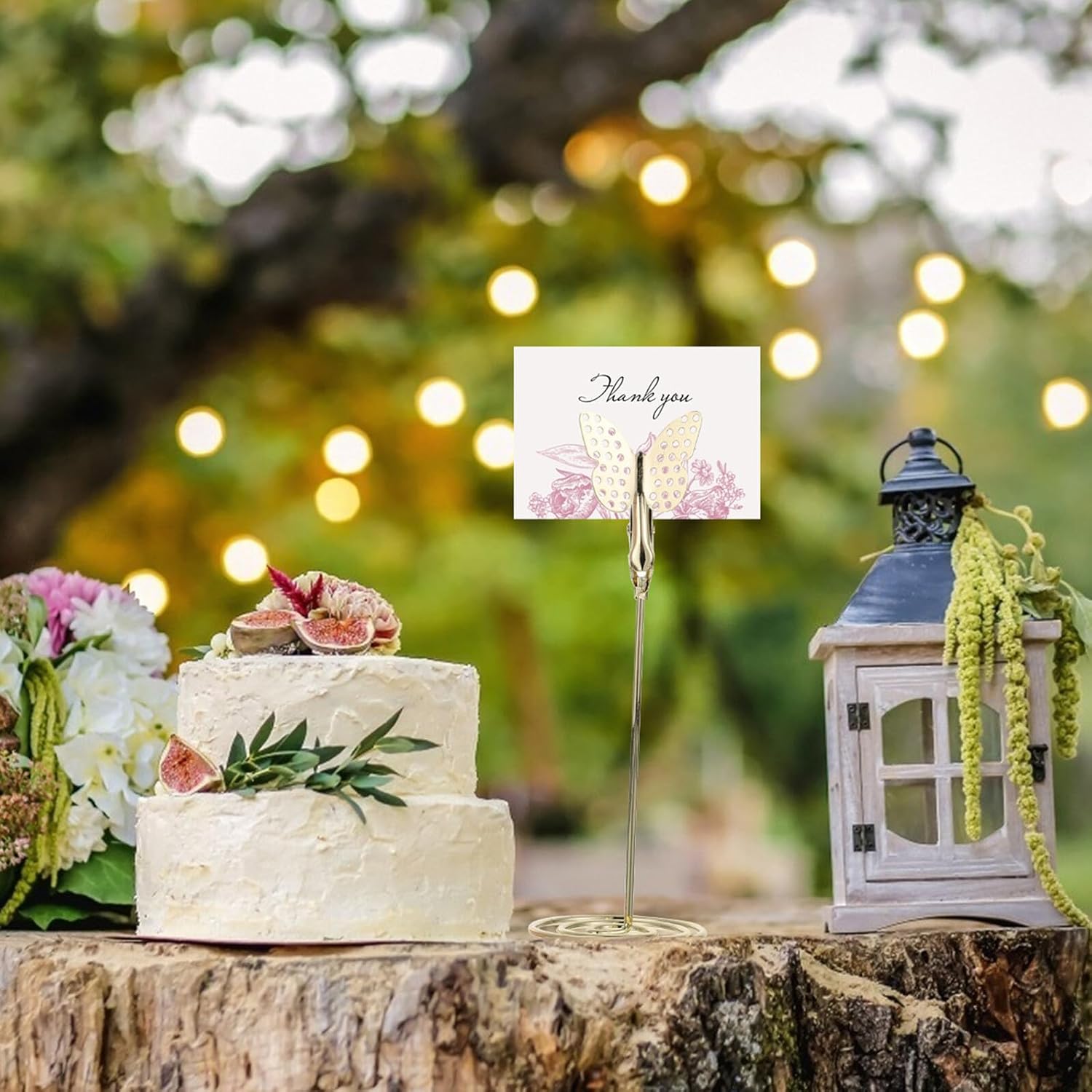 VICASKY Butterfly Memo Clamp Tabletop Photo Clips Metal Card Holder 3pcs Wedding Desktop Decoration Gold Silver Rose Gold