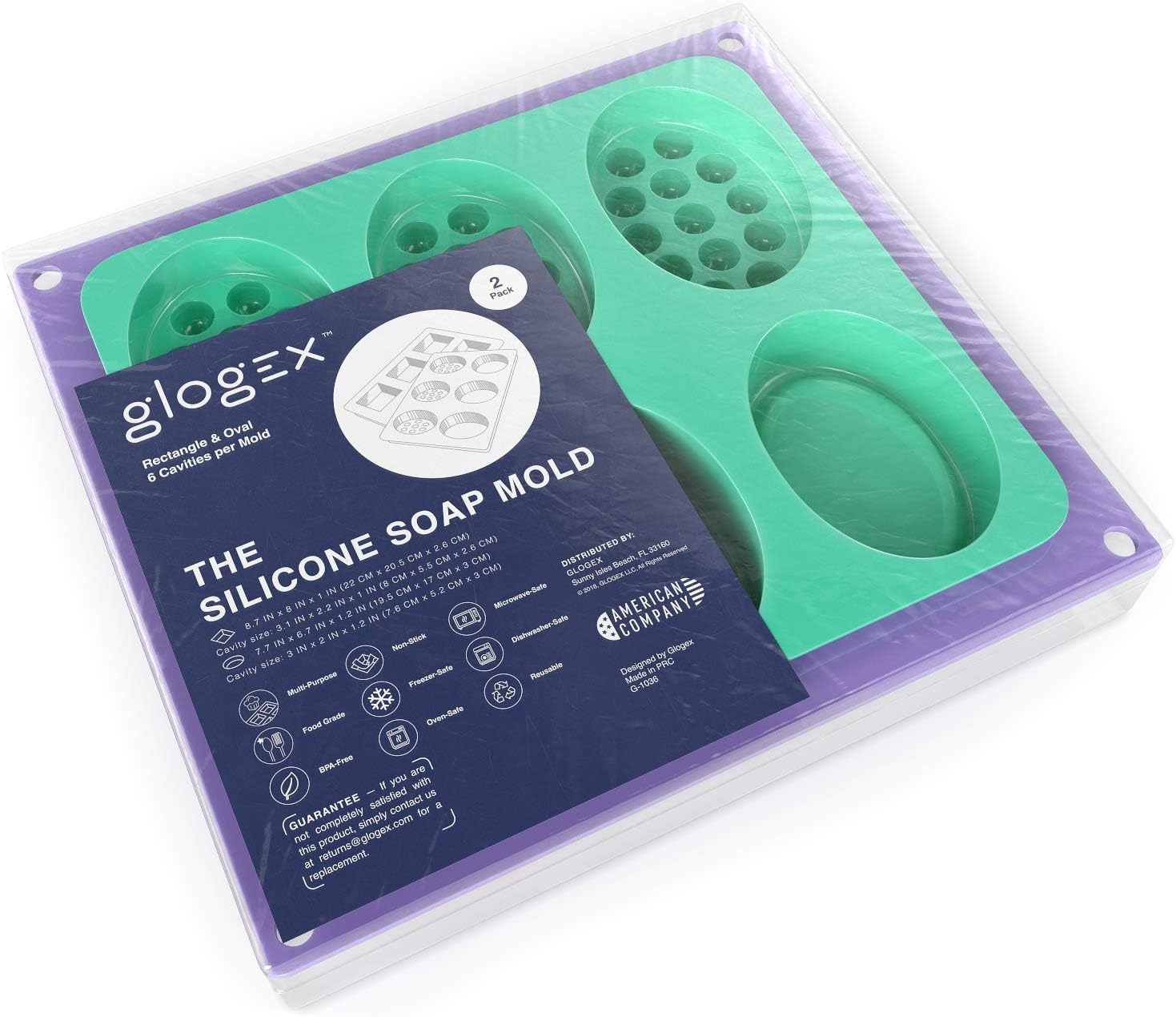 Silicone Soap Molds for Soap Making - Rectangle, Oval, Massage Bar Shapes - Made of Durable Non-Stick Silicone - Soap Making Kit for Adults and Kids, Easy to Clean