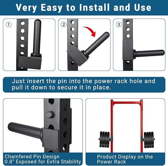 Weight Plate Holder for Squat Rack and Power Rack, 2x2 Rack Attachments with 2”Olympic Weight Horns, Gym Plate Storage Rack, Strength Training Power Rack Accessories(2 Packs, 2 Inch Rounded End)
