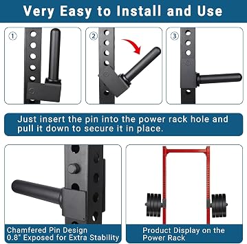 Weight Plate Holder for Squat Rack and Power Rack, 2x2 Rack Attachments with 2”Olympic Weight Horns, Gym Plate Storage Rack, Strength Training Power Rack Accessories(2 Packs, 2 Inch Rounded End)