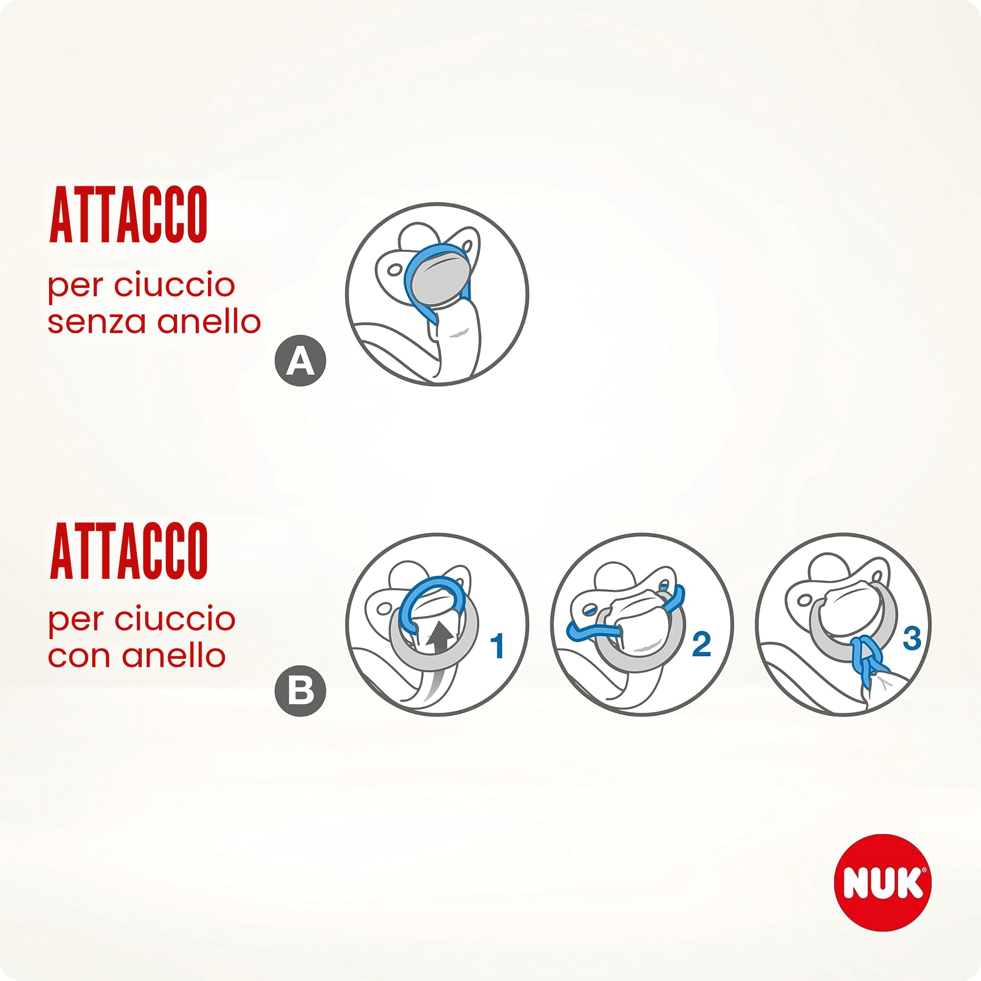 NUK Disney Winnie the Pooh Laccetto portaciuccio e clip con e senza anello | Resistente e infrangibile | 1 pezzo