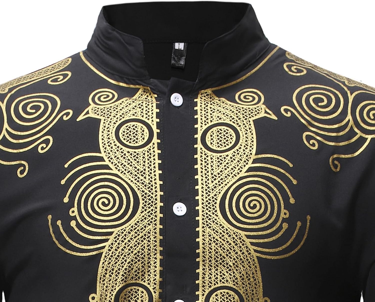 HEFASDM Men's African Dashiki 2 Piece Suit Traditional Long Sleeve Kurta and Pants Outfits Set - Image 4