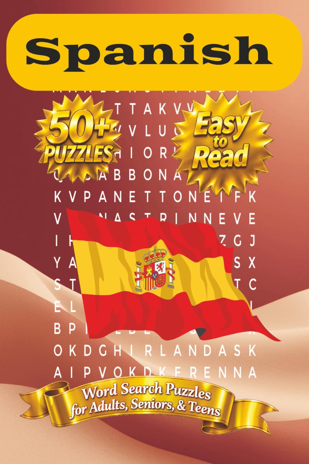 Brain Boost Spanish Word Search: 55+ Fun Spanish Word Search Puzzles for Adults, Seniors & Teens | Large Print Brain Games to Relax, Improve Vocabulary & Practice Spanish