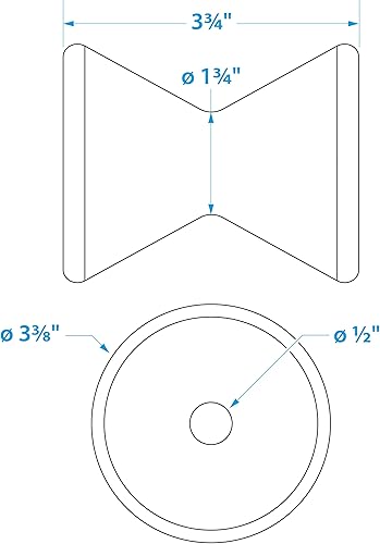Miniatura 5 de Seachoice Rodillo de arco moldeado, negro, remolque de barco, varios tamaños