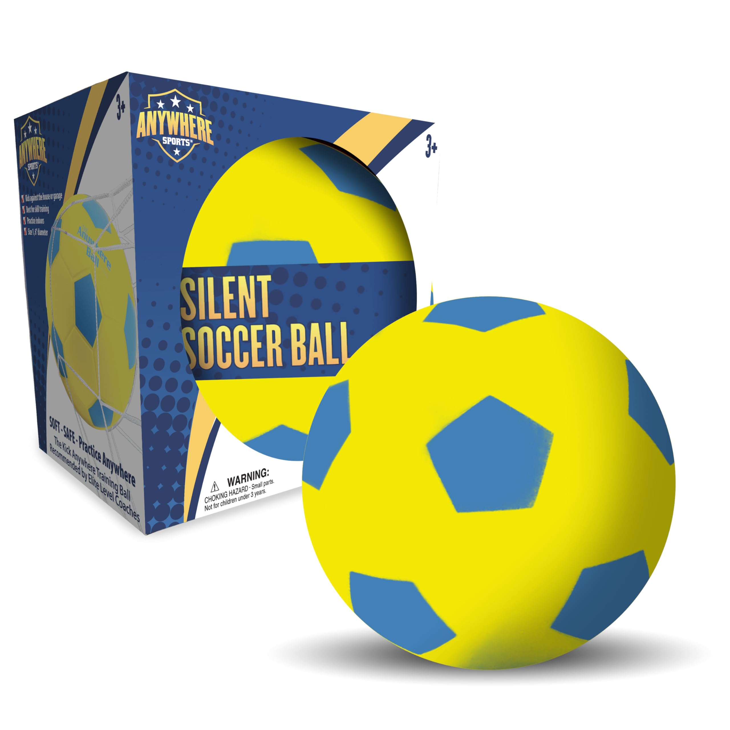 Anywhere Ball, pelota de fútbol silenciosa, tamaño 8 pulgadas, espuma sin aire para entrenamiento en interiores, patadas y rebote realista, práctica silenciosa 7