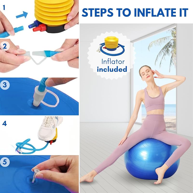 MAGIC SELECT 45cm Gimnasztikai Labda Csúszásmentes Pilates Fitness Egyensúly Tréning Piros