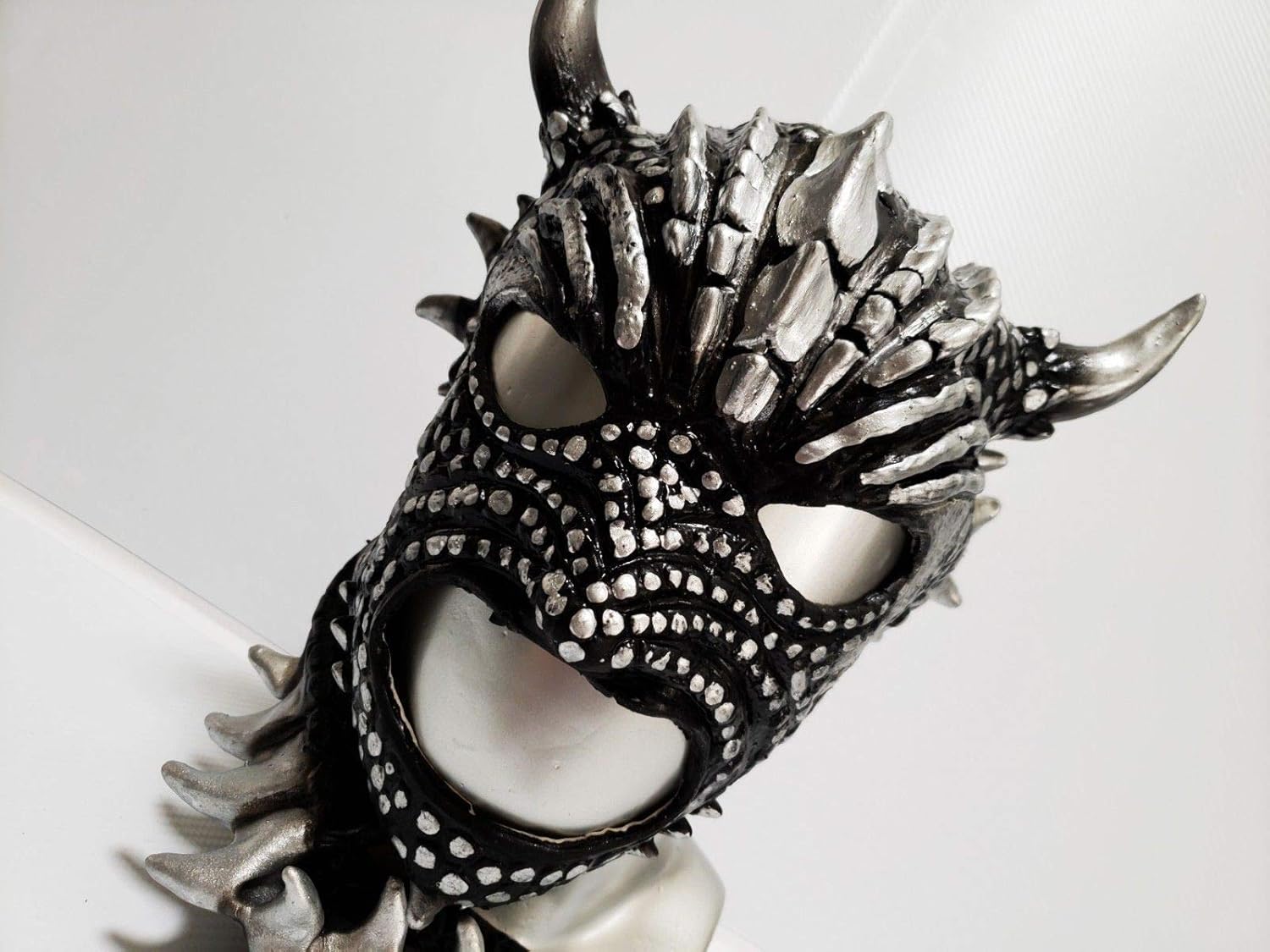 Miniatura 4 de Negro Dragón Lucha Máscara de látex de máscara luchador disfraz luchador lucha última intervensión mexicano Maske