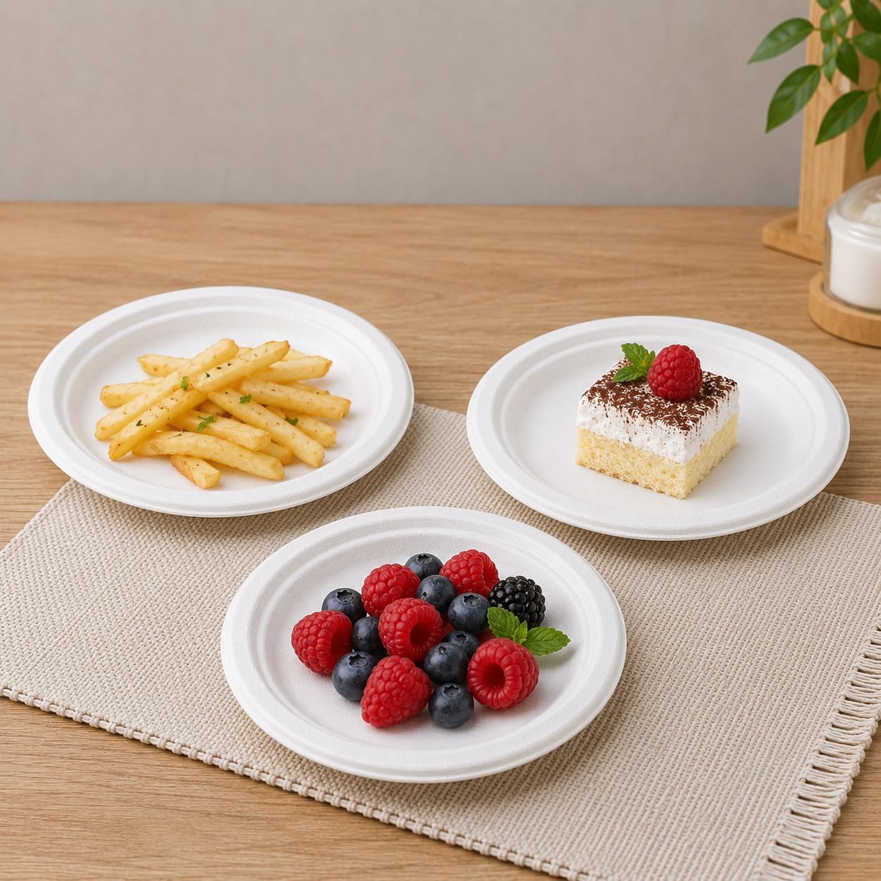 6 Inch Small Paper Plates, 200 Pack Disposable Dessert Plates image 2