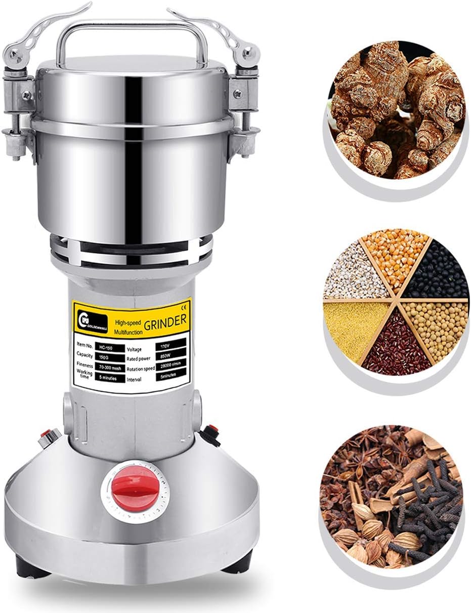 Grinder Électrique pour Herbes - Hachoir à Épices - Grinder Pièces Métalliques (Couleur