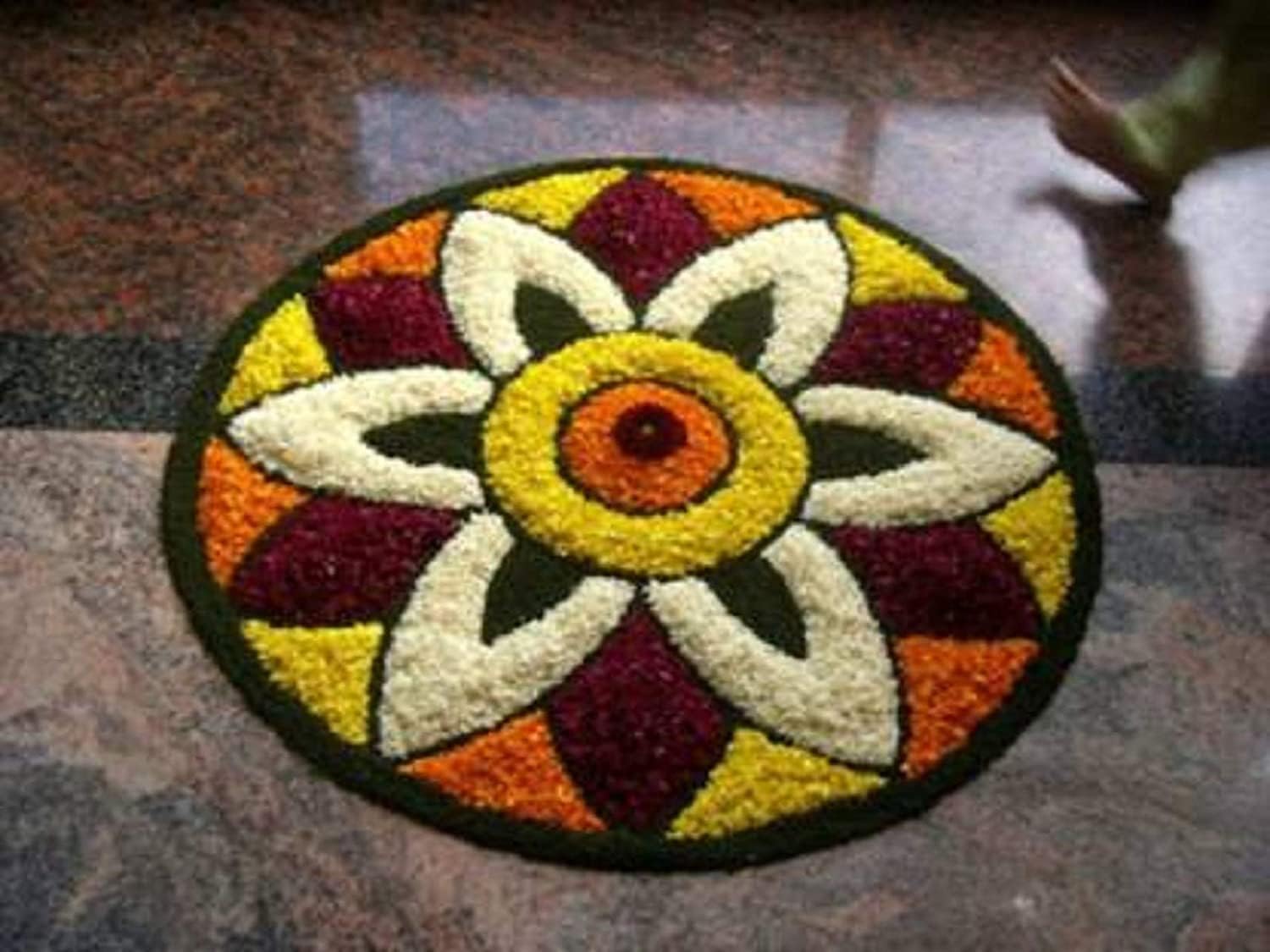 vihs Traditional As Well As Polyester Antiskid Modern Rangoli Door Mat for Home Decoration Rangoli mats for Floor Decoration Door Decoration (24x24 Inches, Multi) Color (B0CGP1THBR) Amazon Price History, Amazon Price Tracker