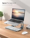 Nulaxy Support pour ordinateur portable, support pour ordinateur de refroidissement ergonomique en aluminium, Riser d'ordinateur portable amovible, support Protable Notebook Stand Compatible avec MacBook Air Pro, Dell XPS, Lenovo Plus 10-15.6" Ordinateurs portables