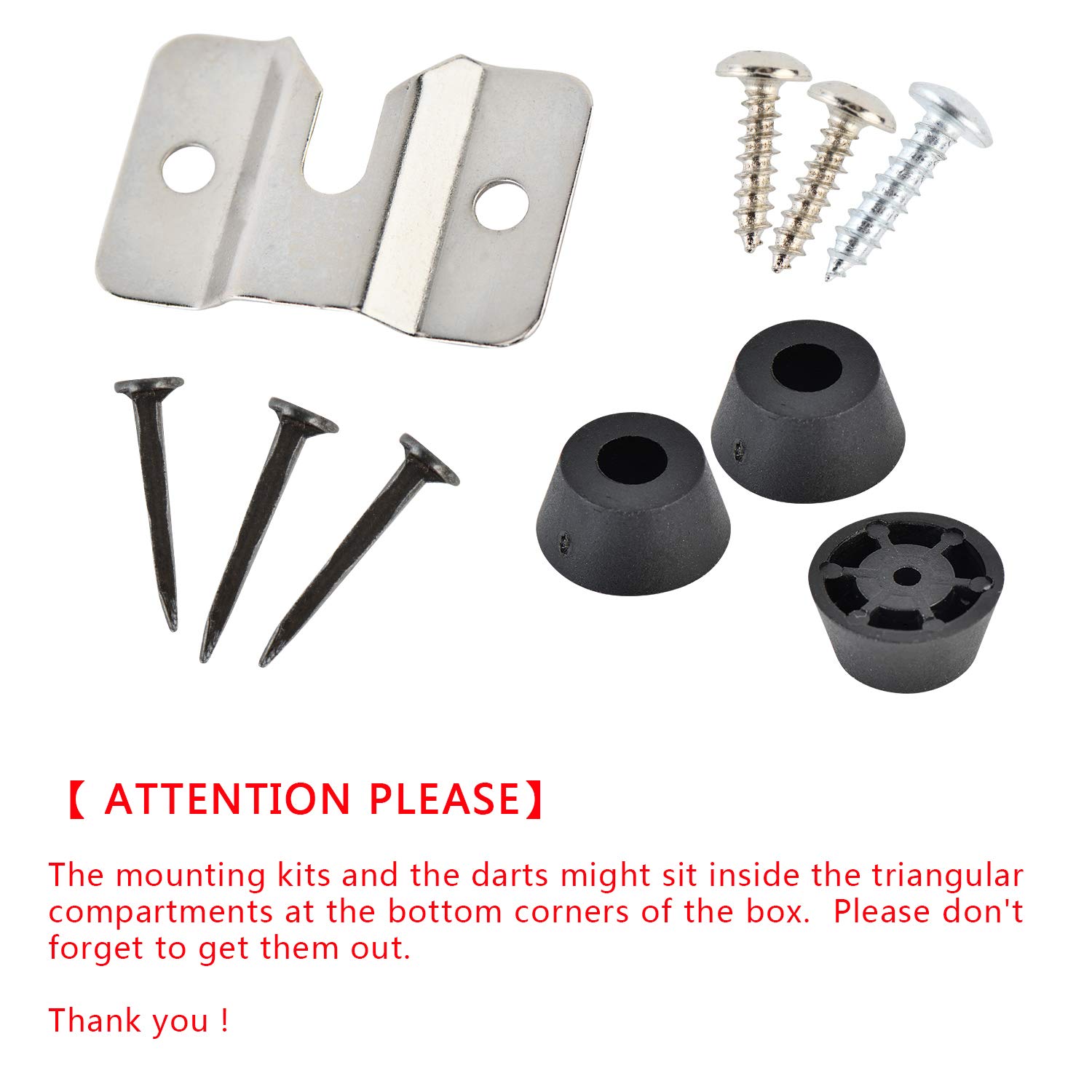 Jeu de fléchettes LinkVisions avec Cible sans Agrafe, 12 fléchettes à Pointe en Acier 18 g, kit de Montage Inclus