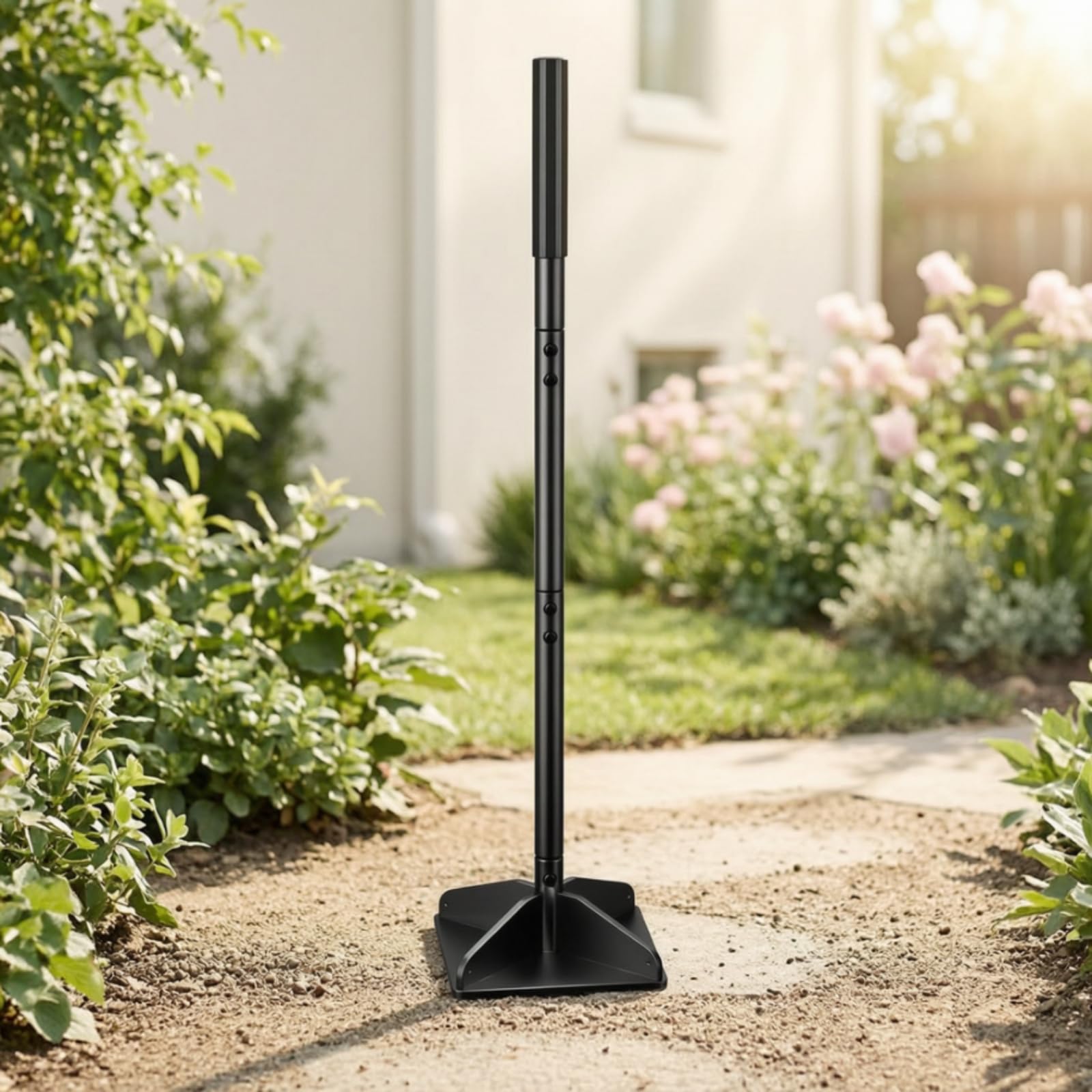 Compactador Manual con Mango Acero Ergonómico Pisón Manual Acero Antióxido Herramienta para Paisajistas