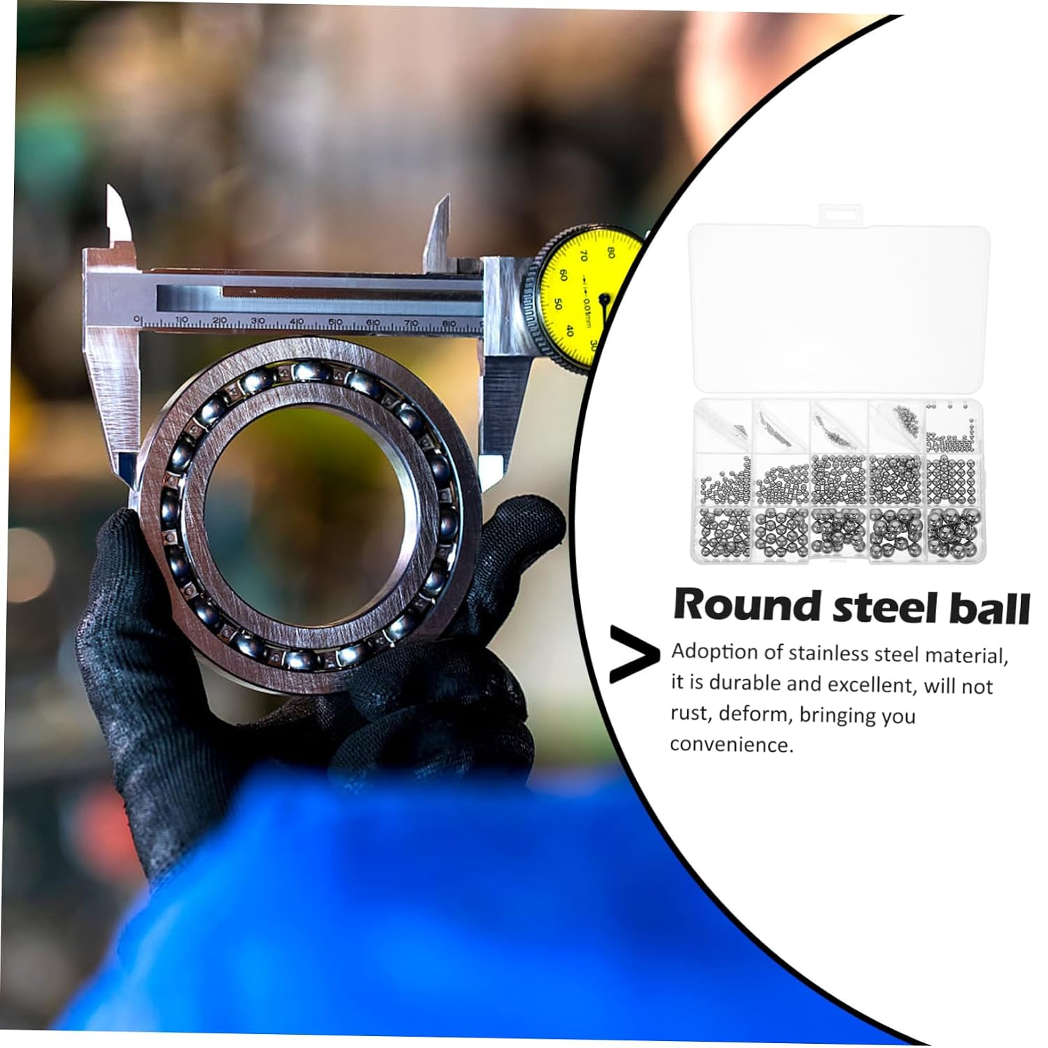 580pcs Stainless Steel Ball Set Bearing Assortment Kit 1.0-10.0mm Sizes for Bike Maintenance