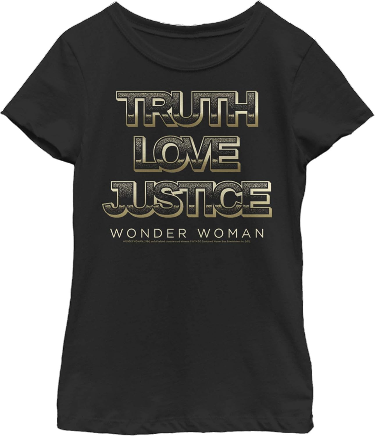 Girl's Wonder Woman 1984 Golden Truth Love Justice T-Shirt