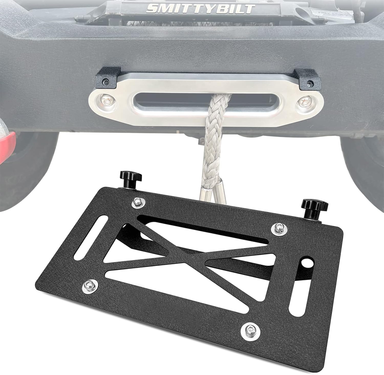 Hawse Fairlead License Plate Mount, Winch License Plate Bracket All 10 inch Hawse Fairlead Winch License Plate Bracket Roller Fairlead