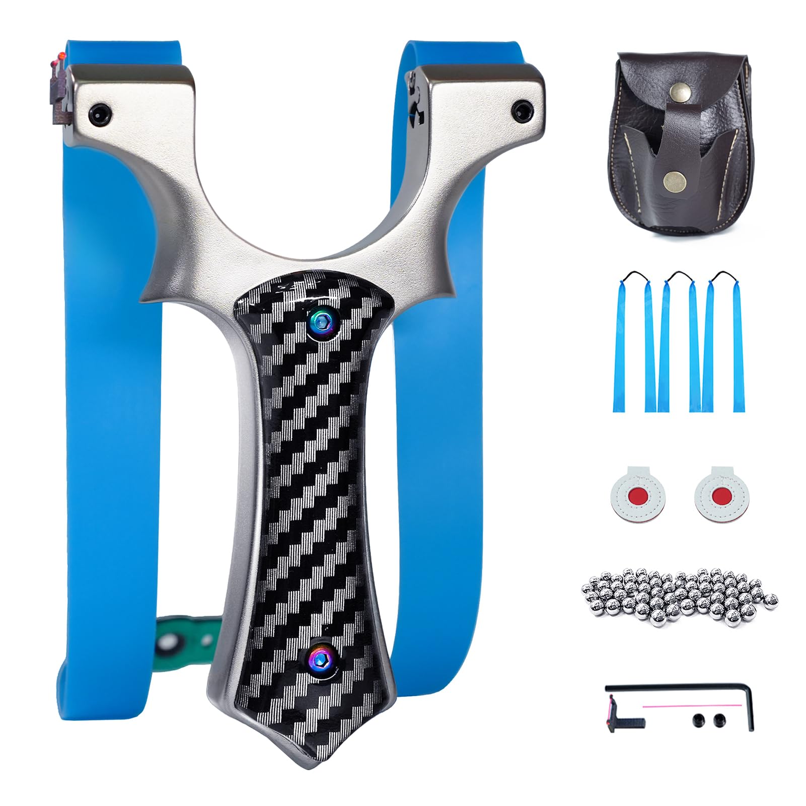 Professional Slingshots for Adults – Most Powerful Hunting & Tactical Slingshot Kit with Bands and Ammo – High Precision Slingshot for Competition, Training, and Outdoor Adventures