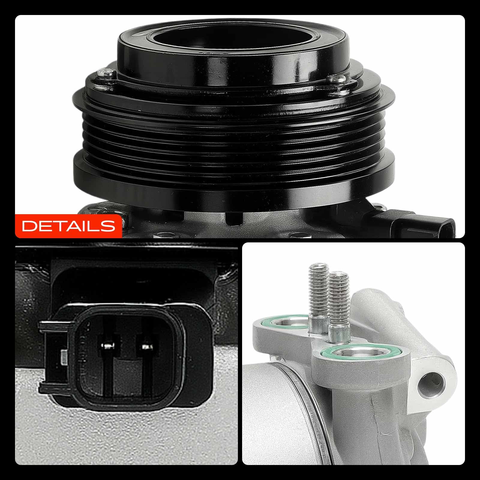 Frankberg Klimaanlagen Kompressor mit Kupplung Benzin Kompatibel mit Focus C-Max DM2 Focus II Focus II DA DP HCP DB DH FCH C-Max DM2 V50 545 C30 533 S40 II 544, inkl. Öl vorbereift