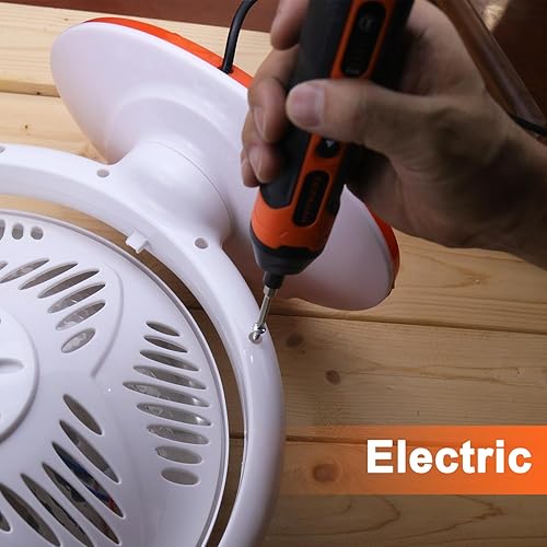 Miniatura 6 de Destornillador eléctrico, taladro pequeño eléctrico, con luces LED y batería de carga USB, velocidad ajustable, eléctrico y manual, incluye cable