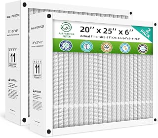 POPUP2200 Furnace Filter MERV11 Replacement Compatible with Honeywell 20x25x6 HVAC,Foldable(Actual Size: 21 x 24.8 x 5.3 In) 2-Pack