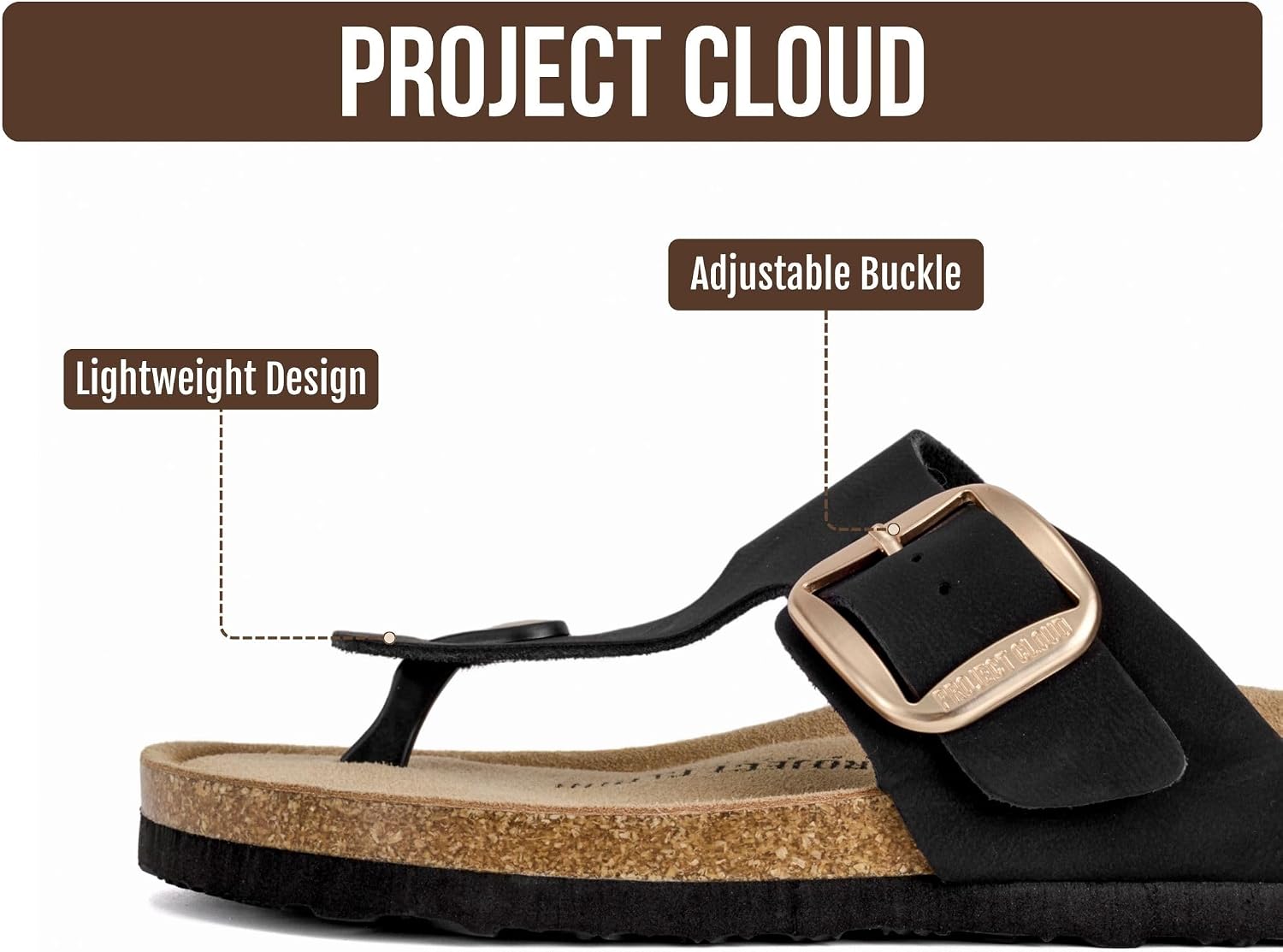 Project Cloud 100% Genuine Leather Thong Sandals & Flip Flops for Women image 3