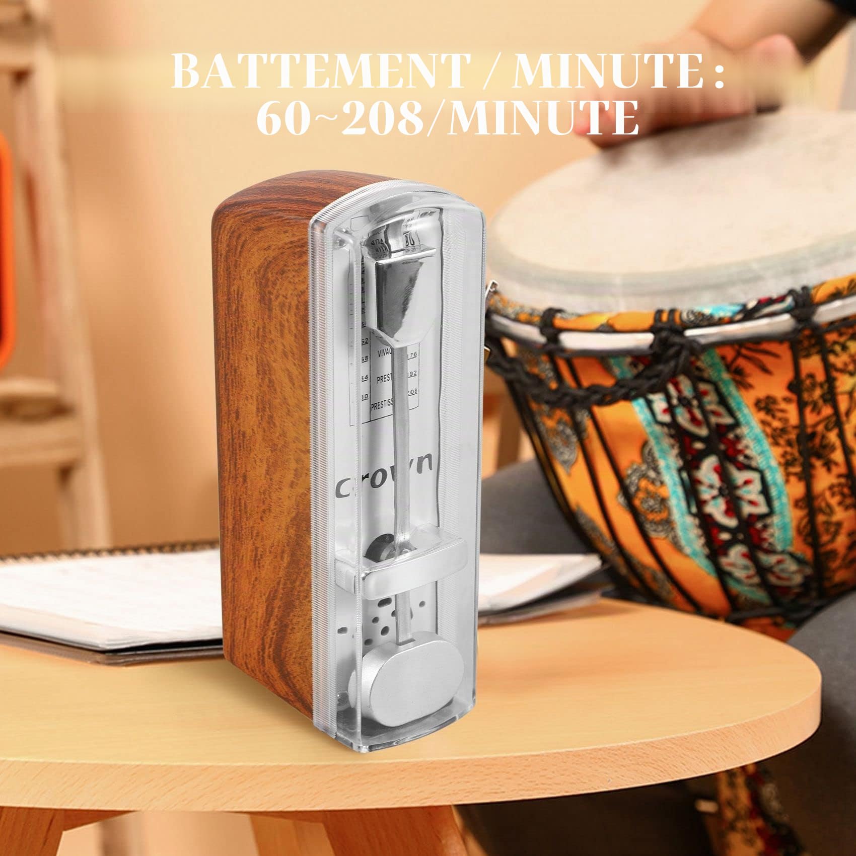 Mini métronome mécanique Portable Universel pour Guitare de Piano, 107916