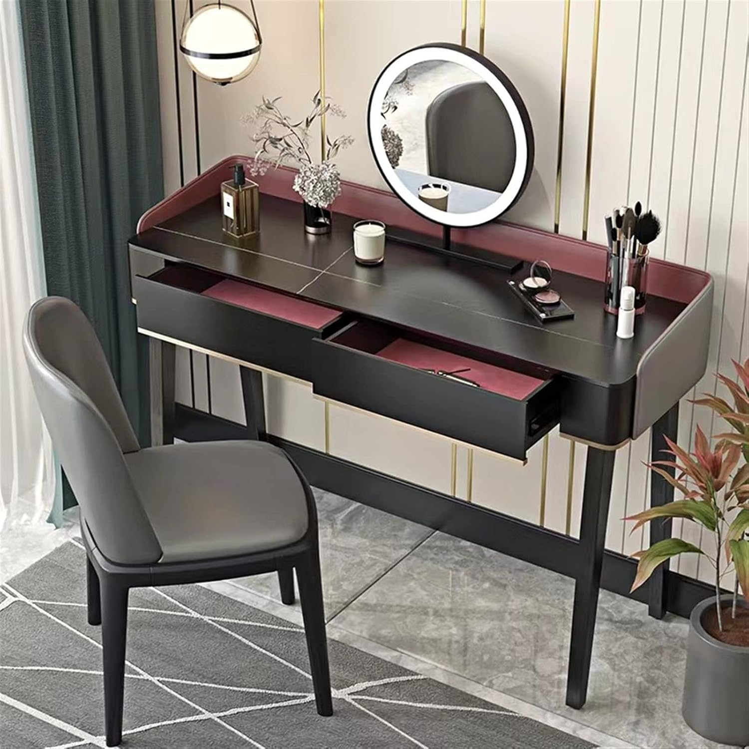 Vanity Benches Dressing Table Simple Light Modern Small Bedroom Dressing Table Bedroom Furniture Decoration (Color : 90cm)