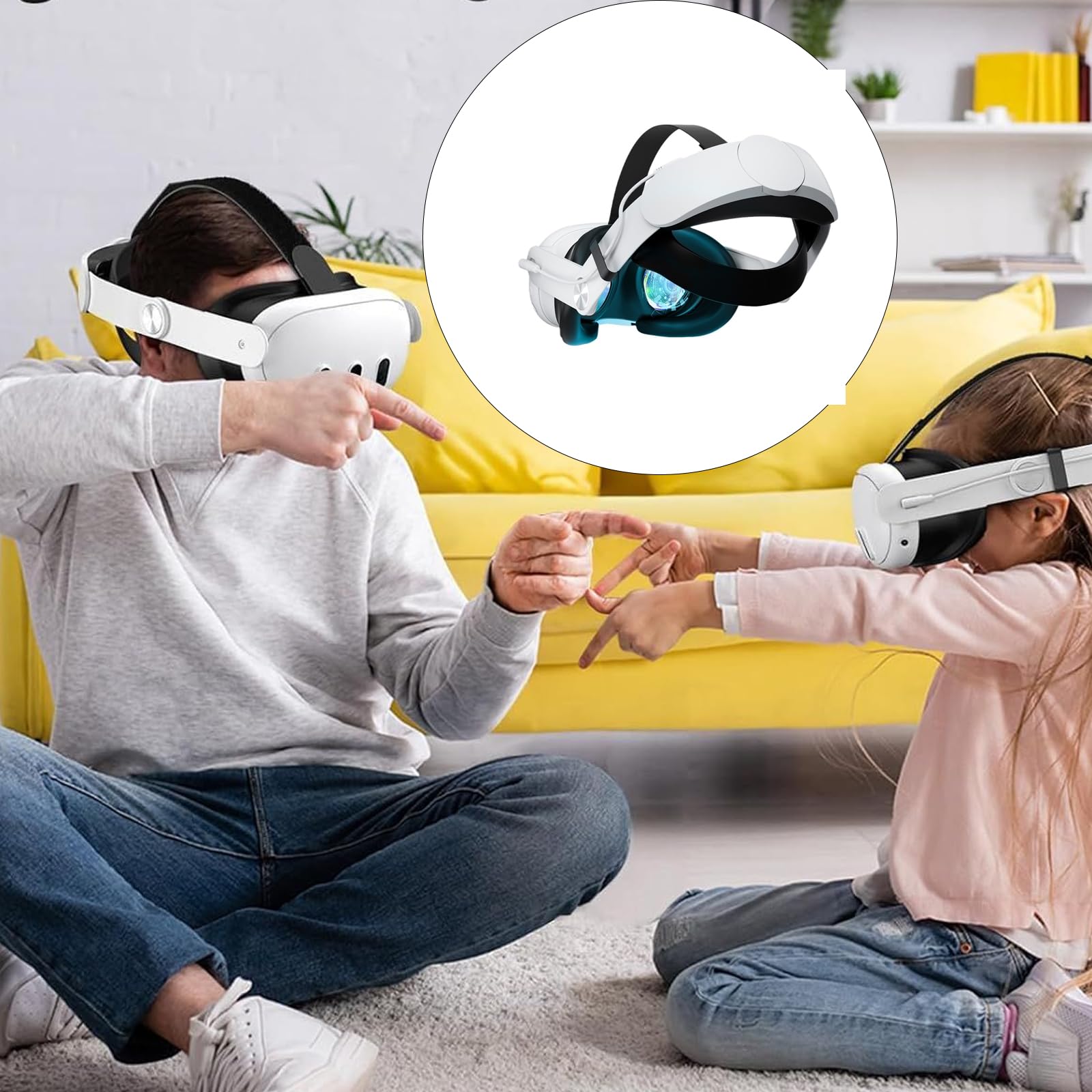 Akku für Headsets mit hoher Kapazität, 10.000 mAh, schnelles Aufladen, Kompatibilität mit Mehreren Geräten, verlängerte Laufzeit, tragbare Virtual Reality Headset Ladelösung