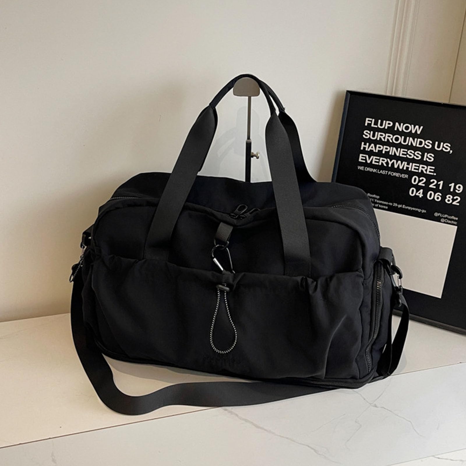 Wasserdichte Reisetasche, erweiterbar, für Fitnessausrüstung, Schwimmzubehör und Ausflüge, Geschäftsreisen, unverzichtbare Tasche, khaki