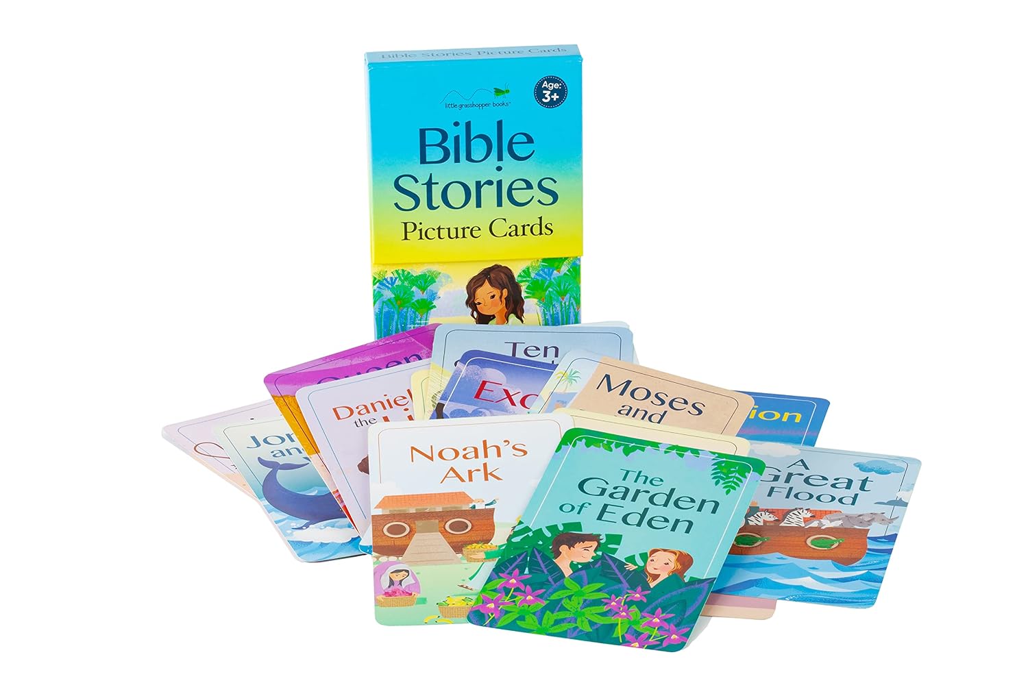 Bible Stories Picture Cards (Ages 3-8 - Double-Sided Oversized Cards with Simple Stories & Whimsical Illustrations)