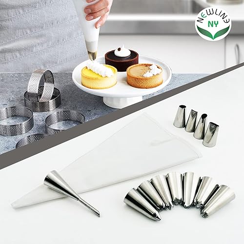 Miniatura 3 de NewlineNY - Juego de puntas de glaseado para decoración de postres, tartas, tartas, 13 patrones, juego de puntas