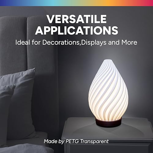 Miniatura 5 de Overture Petg - Filamento de 0.07 pulgadas con superficie de construcción 3D 7.87 x 7.87 pulgadas, consumibles para impresora 3D, carrete de 2.2