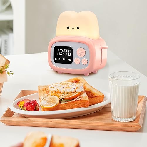 Miniatura 8 de QANYI Reloj con temporizador de luz nocturna para niños, tamaño de mano pequeña, lámpara LED portátil para niños, temporizador de escritorio para