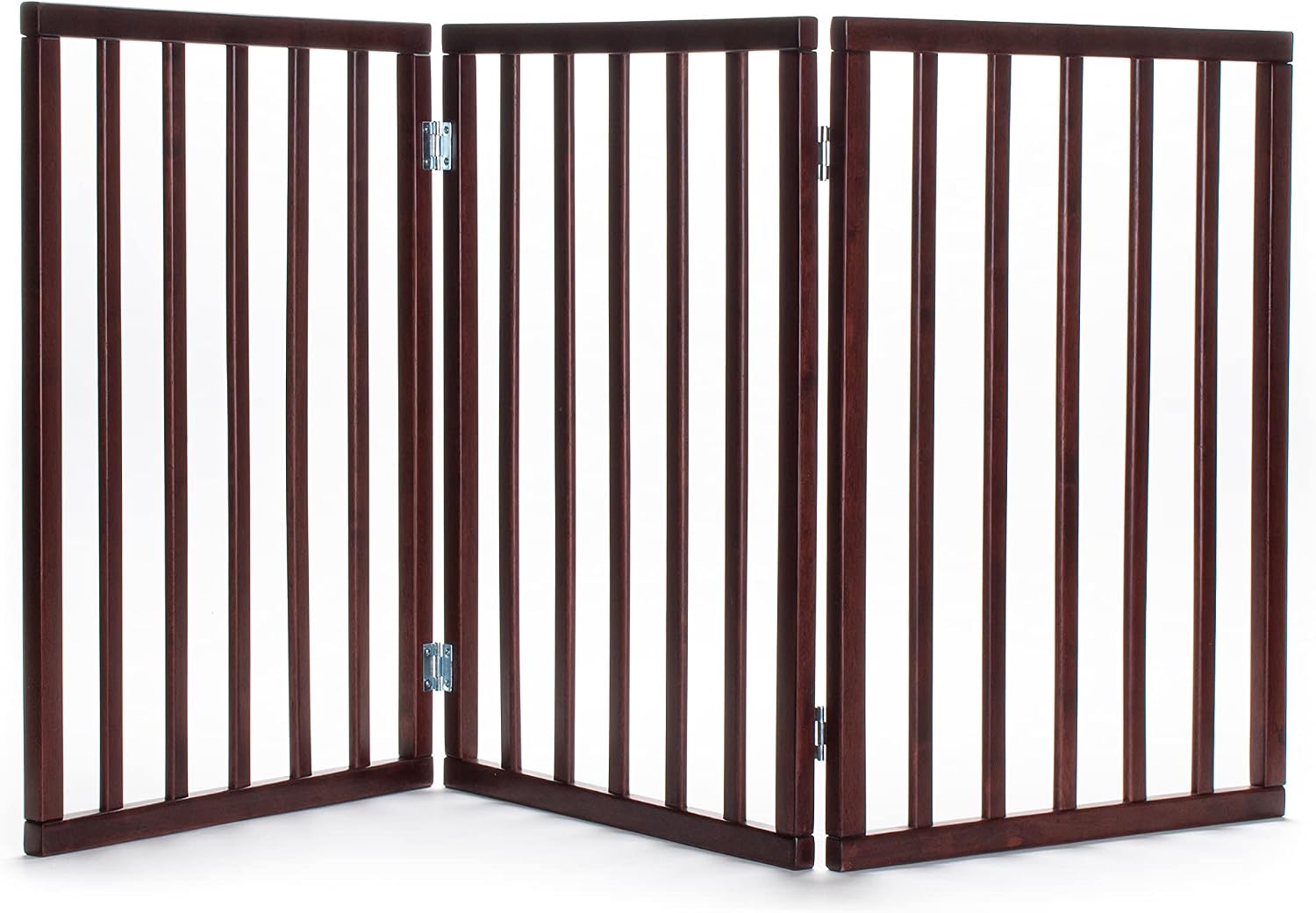 Primetime Petz - Best Freestanding, Hard Wood, Folding Pet Gate, Indoor Dog Fence for Home