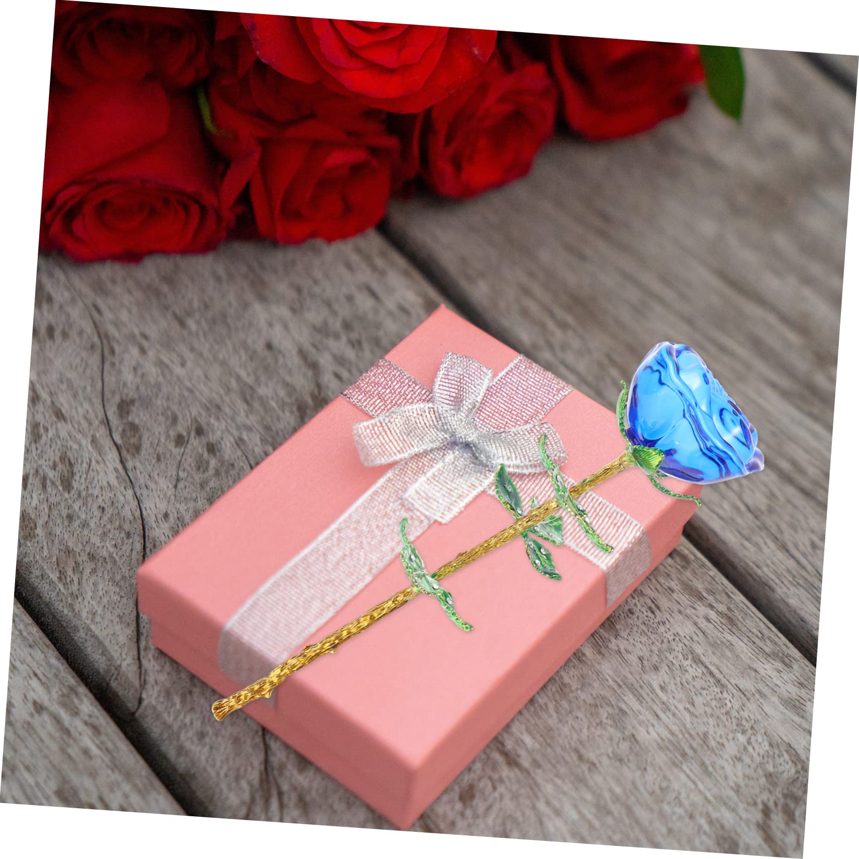 Artificiales De para Decoración De Bodas Adorno Floral De para y Rosa Azul Verdes