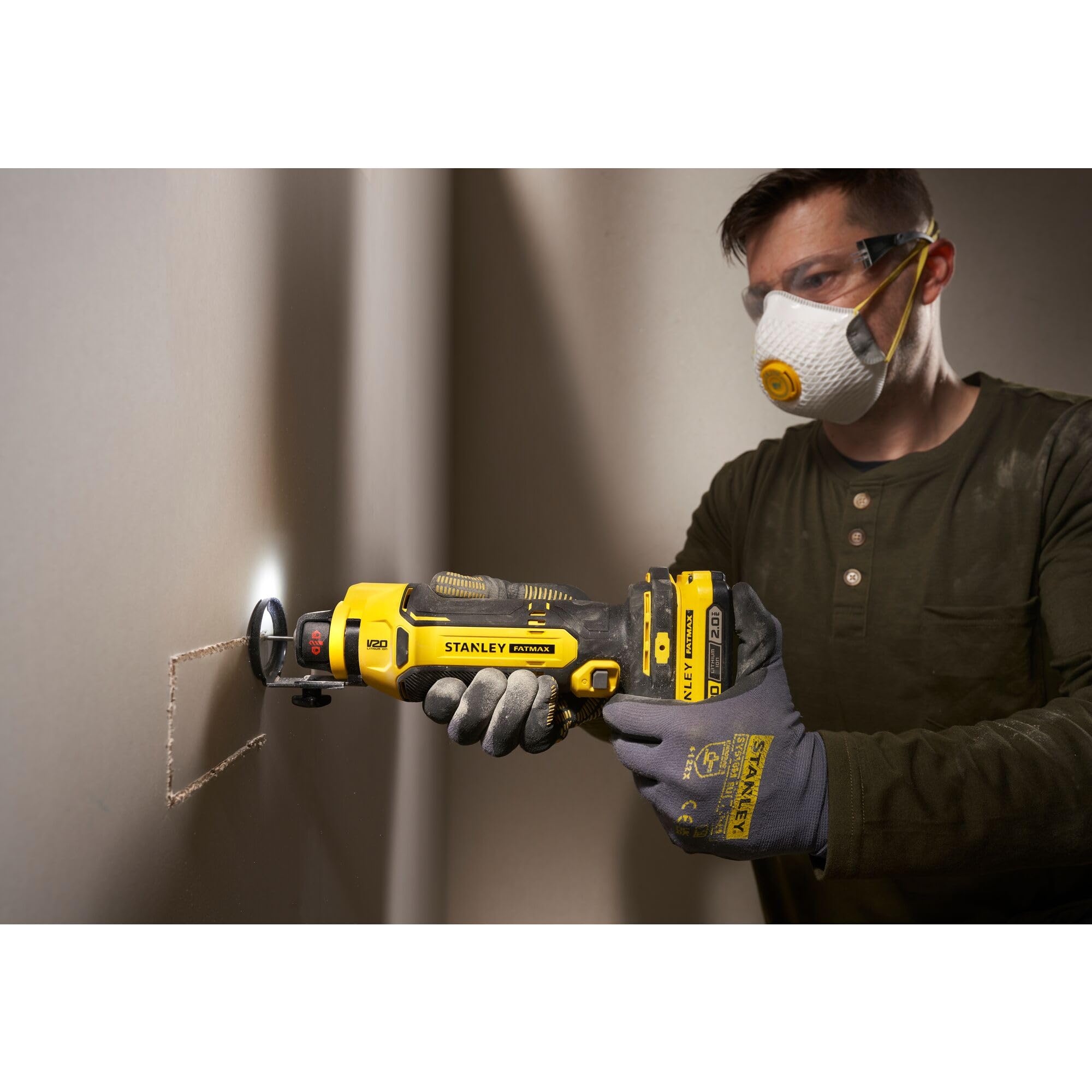 Fraiseuse pour plaques de plâtre - STANLEY - SFMCE200B-XJ - 18V - 26000 trs/min - LED, Forets inclus