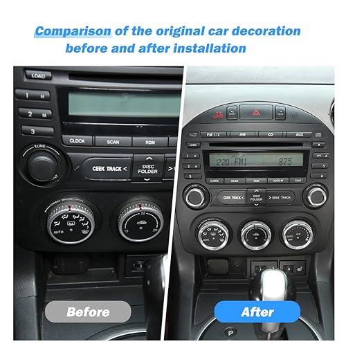 Miniatura 2 de Cubiertas de aleación para perilla de aire acondicionado interior de automóvil para Mazda MX-5 RF Miata 2009-2015 Cubierta de perilla de volumen