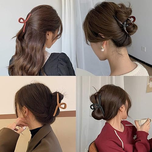 Miniatura 7 de Pinzas para el cabello para mujer, pinzas de pelo mate antideslizantes, pinzas para el cabello grandes de 4.3 pulgadas, accesorios para el cabello