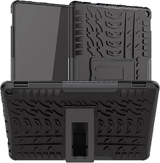 MAOMI for F i r e10/ 10 Plus Case 11th Generation 2021 Release,Kickstand Heavy Duty Armor Defender Cover (Black New)