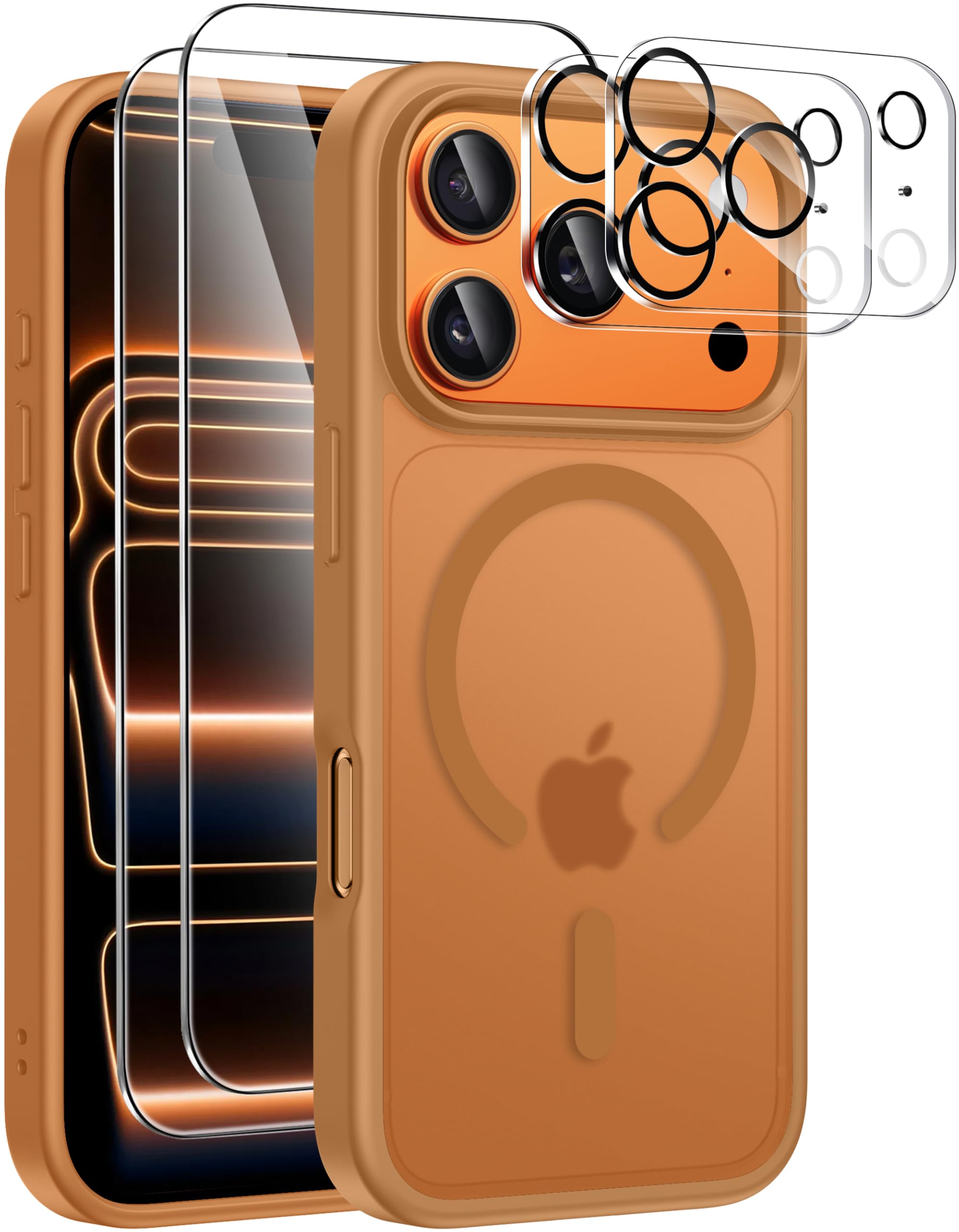 ivencase Magnétique Coque pour iPhone 17 Pro Max avec 2 Verres Trempés et 2 Camé