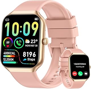 Smart Watch for Women Answer/Make Calls, 1.96" HD Fitness Watch with Heart Rate Monitor Sleep Monitor, 113 Sports Activity...