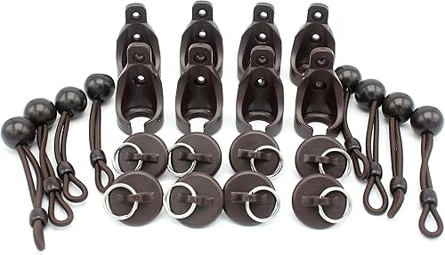 Kit elástico para piezas de persianas enrollables, de repuesto, persianas enrollables opacas (marrón, paquete de 4)