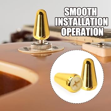 Jiozermi 2 Pcs Gold Guitar 5 Ways Switch Tips