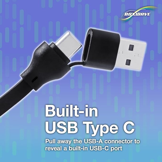Cable Retráctil de Carga Rápida 100W con Conectores USB-C y miniatura 7