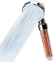 Handheld Shower Head with Water Purifying Filter Beads, 3 Modes High Pressure Water Saving Sprays, Handheld Filter High Pressure Water Saving Shower Heads for Dry Skin & Hair