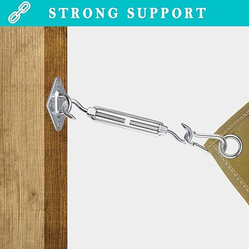 Miniatura 4 de Kit de accesorios para toldo para jardín, exterior y patio  GA1FSL, 5 pulgadas, resistente, acero inoxidable 304 grado  Instalación de vela