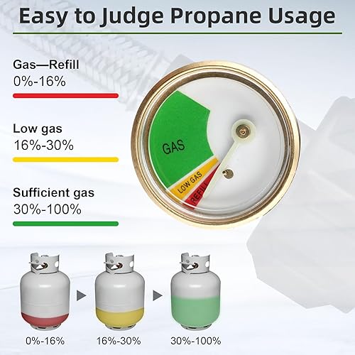 Miniatura 4 de Adaptador de manguera de propano de 6 pies de 1 libra a 20 libras, manguera de tanque de propano trenzada de acero inoxidable de 1 libra para