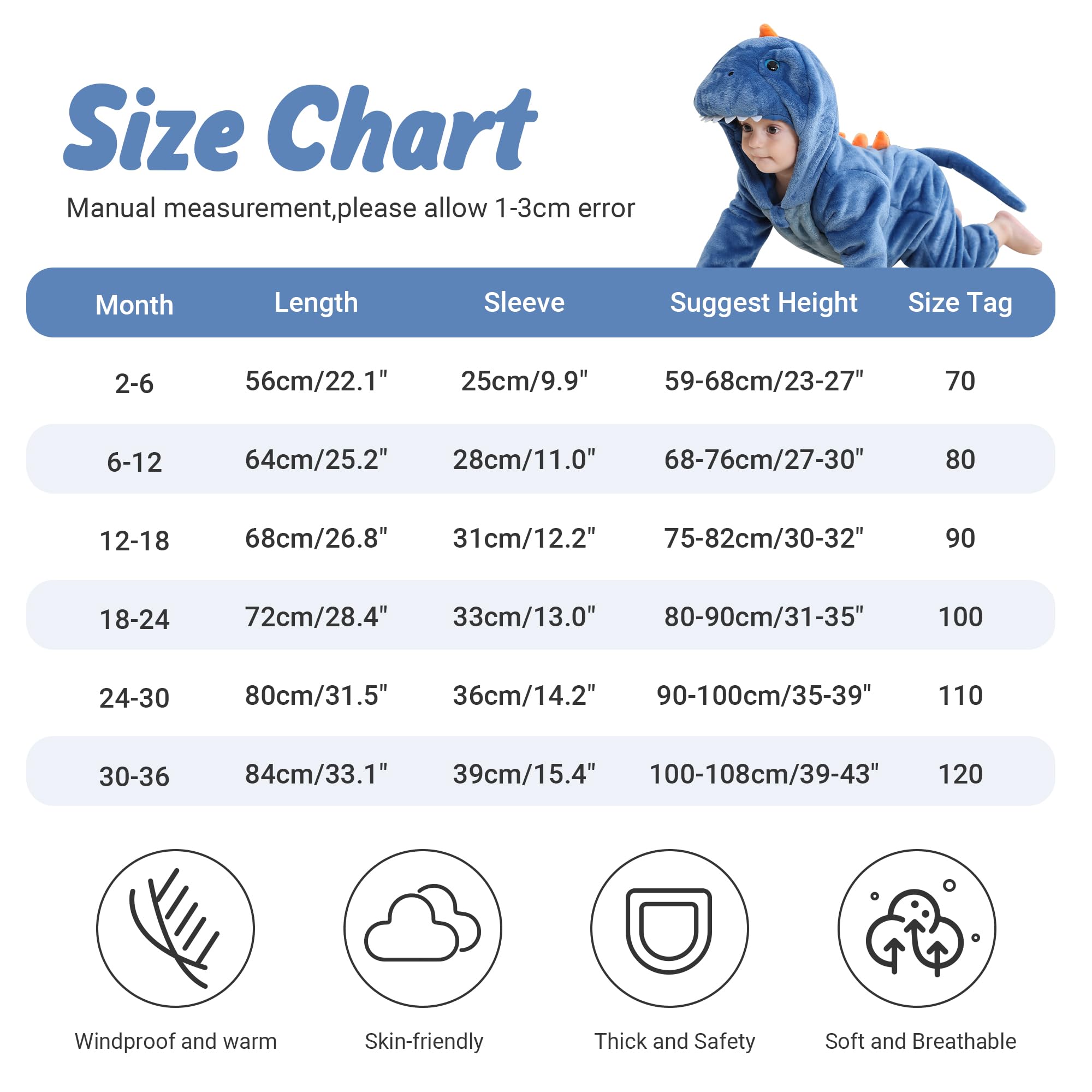 Tuta Invernale con Cappuccio Unisex 2-36 Mesi