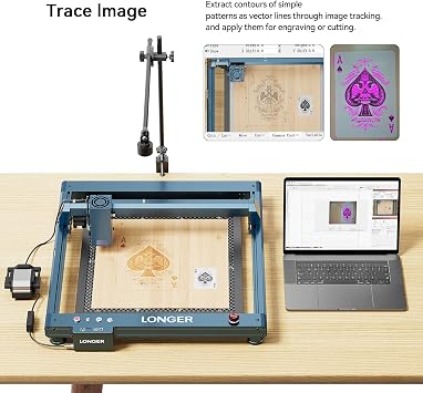 LONGER LightBurn Camera Kit for Laser Engravers 5MP Time-Lapse Digital Camera with Precise Positioning, Multi-Task Engraving, and Preview Support for LightBurn