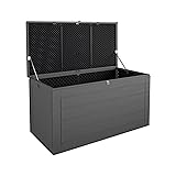 COSCO Outdoor Patio Deck Storage Box, 180 Gallons Extra Large, Charcoal